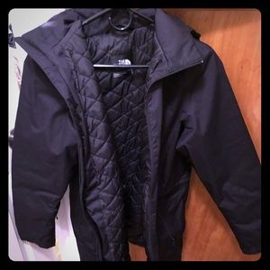 North face quilted jacket, long